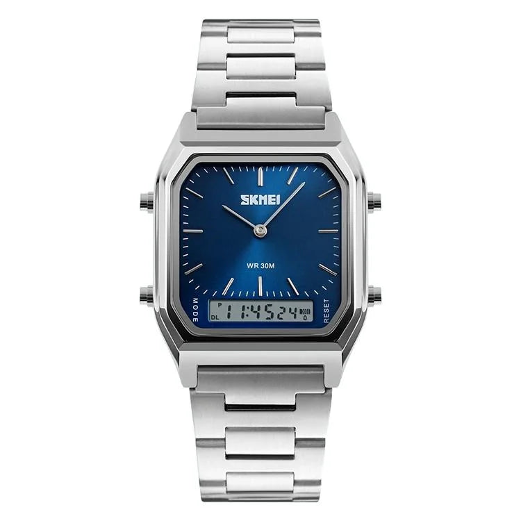 Waterproof Dual Display Men Outdoor Watch - Gold - Fashion