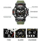 Waterproof Dual Display Outdoor Watch - Multifunctional
