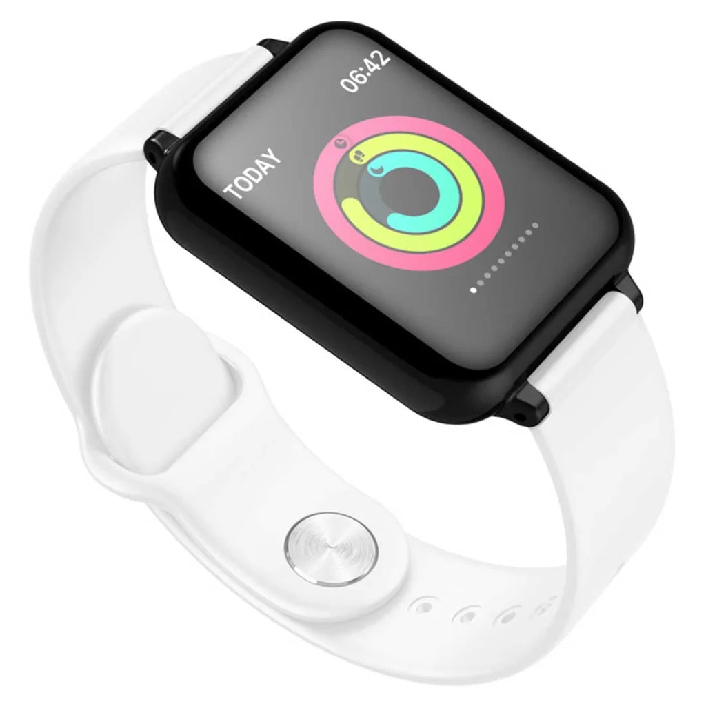 Waterproof Fitness Smart Wrist Watch Heart Rate Monitor Tracker - White - Premium