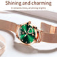 Waterproof Heart-shaped Women Quartz Watch - Black