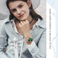 Waterproof Heart-shaped Women Quartz Watch - Green