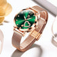 Waterproof Heart-shaped Women Quartz Watch - Green