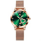 Waterproof Heart-shaped Women Quartz Watch - Green