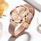 Waterproof Heart-shaped Women Quartz Watch - Rose Gold