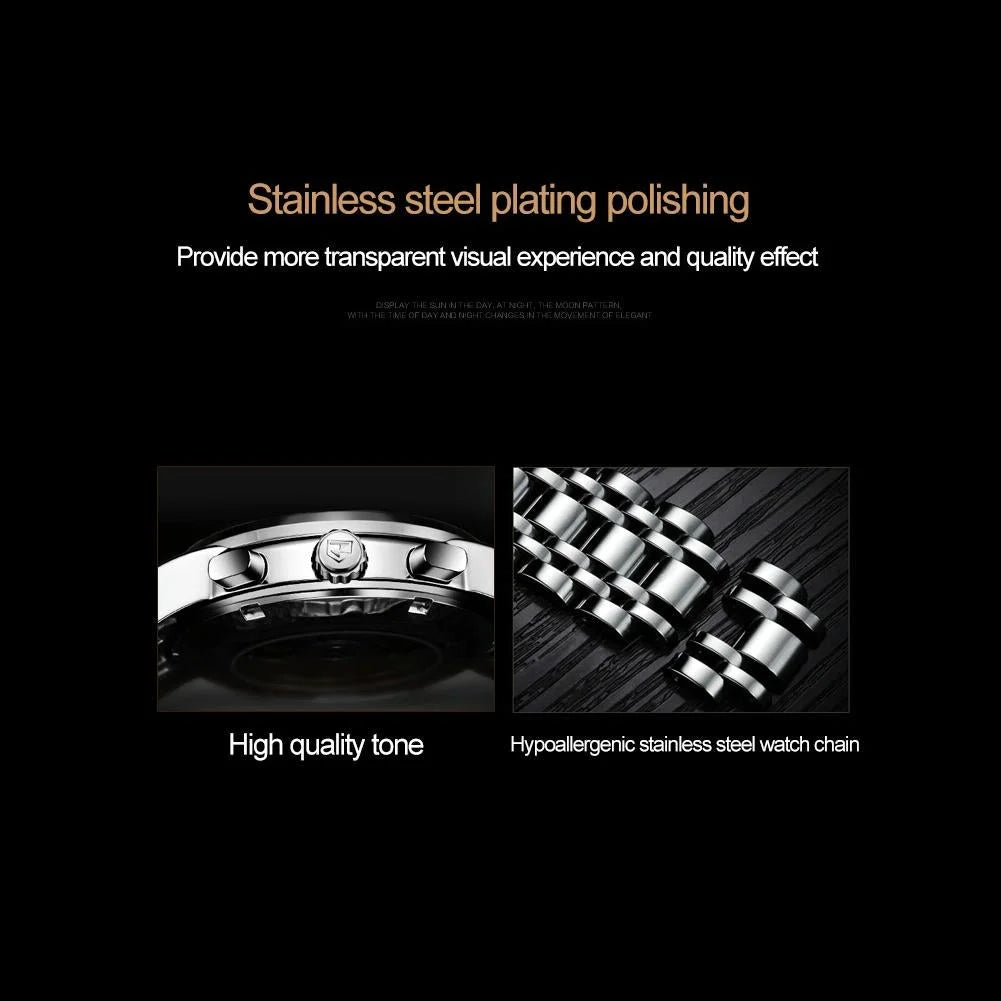 Waterproof Luminous Mechanical Watch for Men - 8750