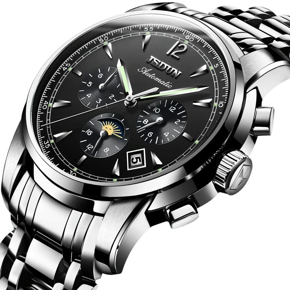 Waterproof Luminous Mechanical Watch for Men - 8750