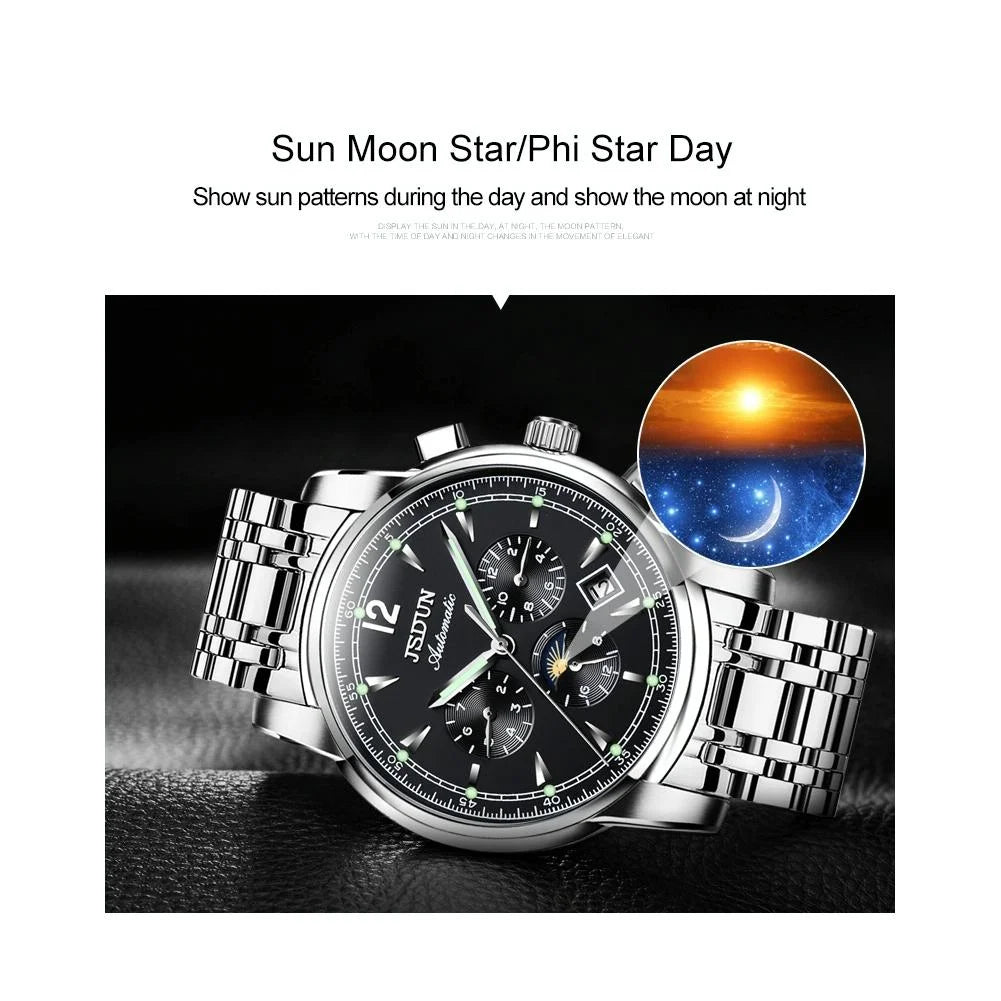 Waterproof Luminous Mechanical Watch for Men - 8750