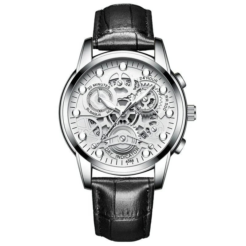 Waterproof Luminous Men Quartz Watch - Hollow Design