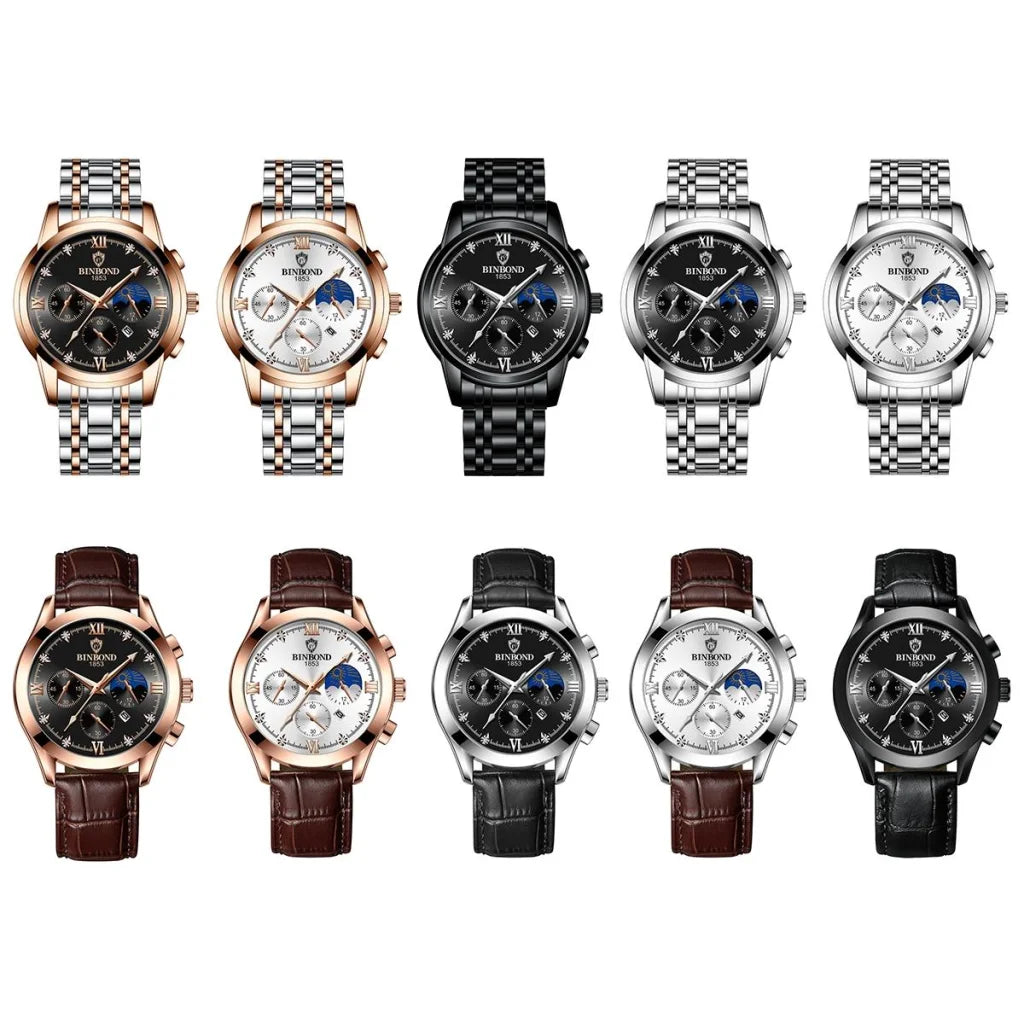 Waterproof Luminous Men Watch with Calendar - 30m - Fashion