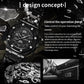Waterproof Luminous Men Watch with Steel Strap - 6100d