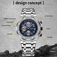 Waterproof Luminous Men Watch with Steel Strap - 6100d