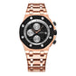 Waterproof Luminous Men Watch with Steel Strap - 6100d