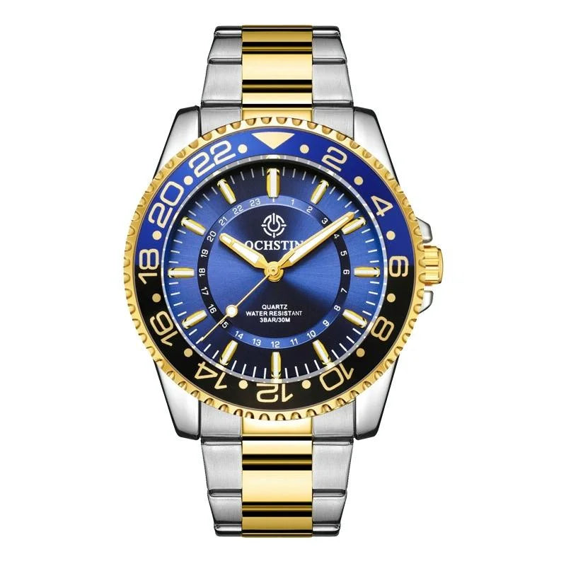 Waterproof Luminous Men Watch with Steel Strap