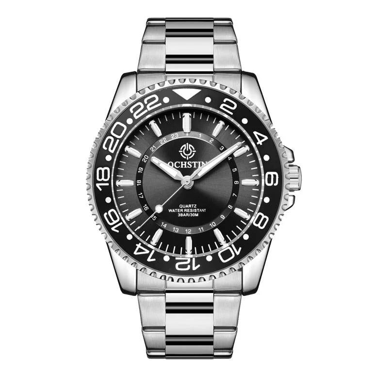 Waterproof Luminous Men Watch with Steel Strap