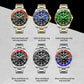 Waterproof Luminous Men Watch with Steel Strap