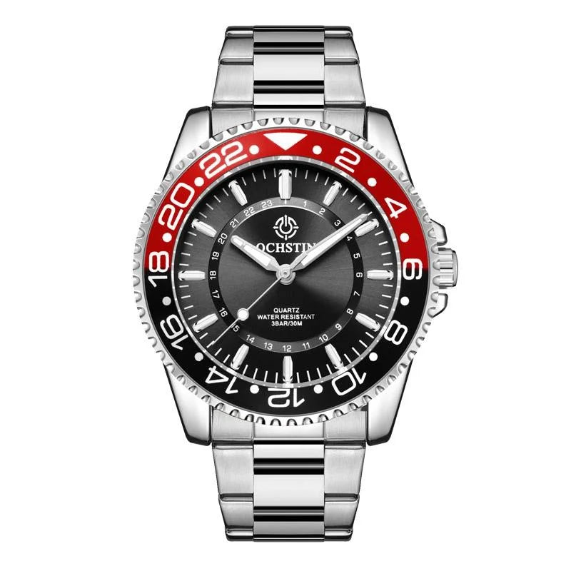 Waterproof Luminous Men Watch with Steel Strap