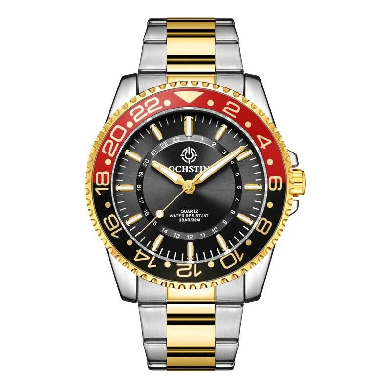 Waterproof Luminous Men Watch with Steel Strap