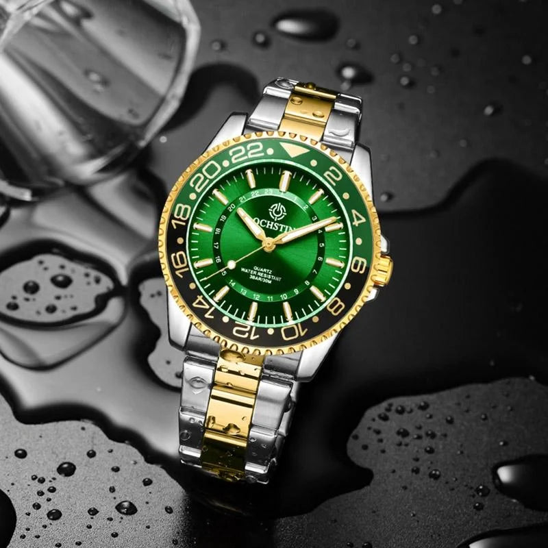 Waterproof Luminous Men Watch with Steel Strap