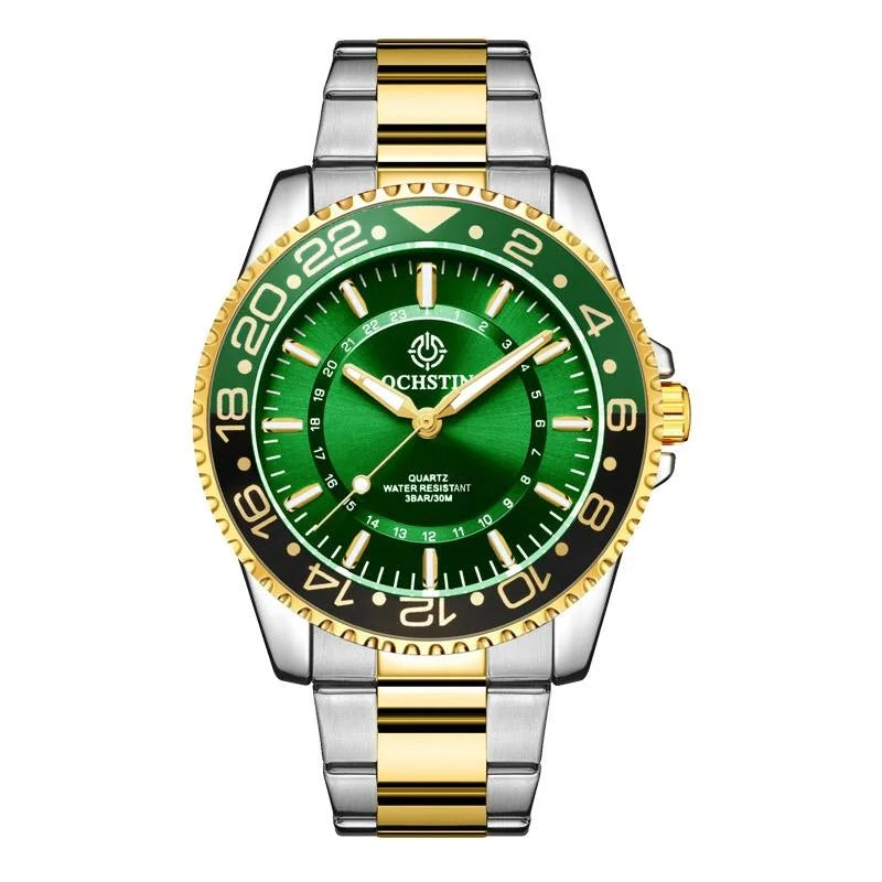 Waterproof Luminous Men Watch with Steel Strap