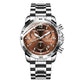 Waterproof Luminous Men Watch with Steel Strap - Silver