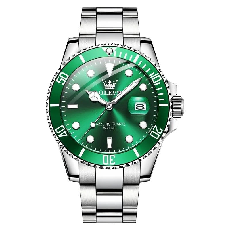 Waterproof Luminous Quartz Watch for Men - Black