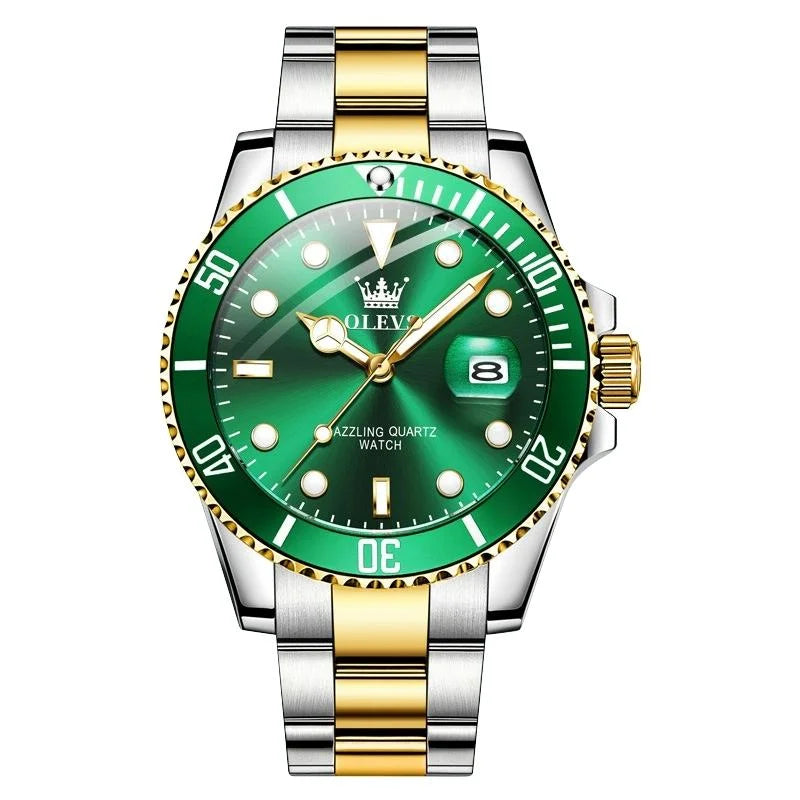 Waterproof Luminous Quartz Watch for Men - Black