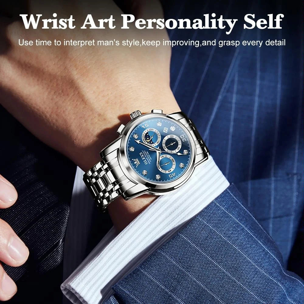 Waterproof Luminous Quartz Watch for Men - Multifunctional