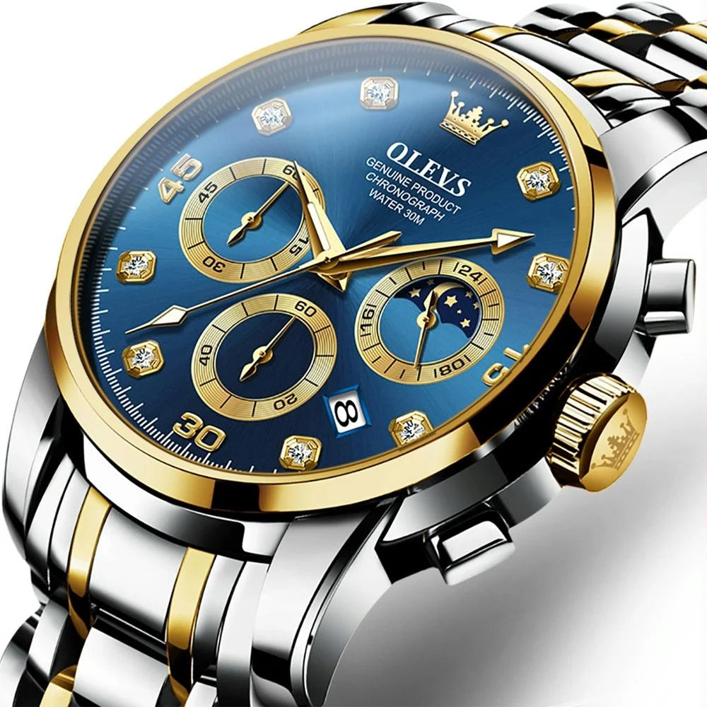 Waterproof Luminous Quartz Watch for Men - Multifunctional