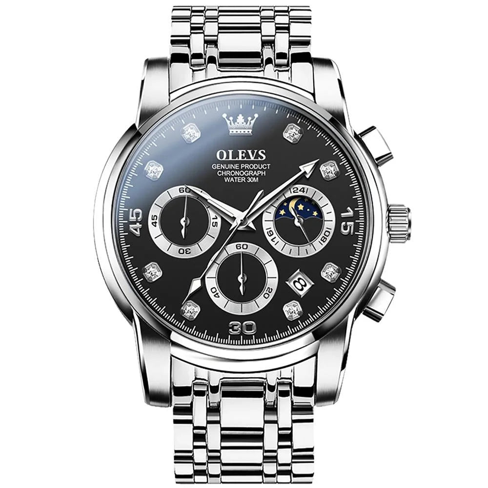 Waterproof Luminous Quartz Watch for Men - Multifunctional