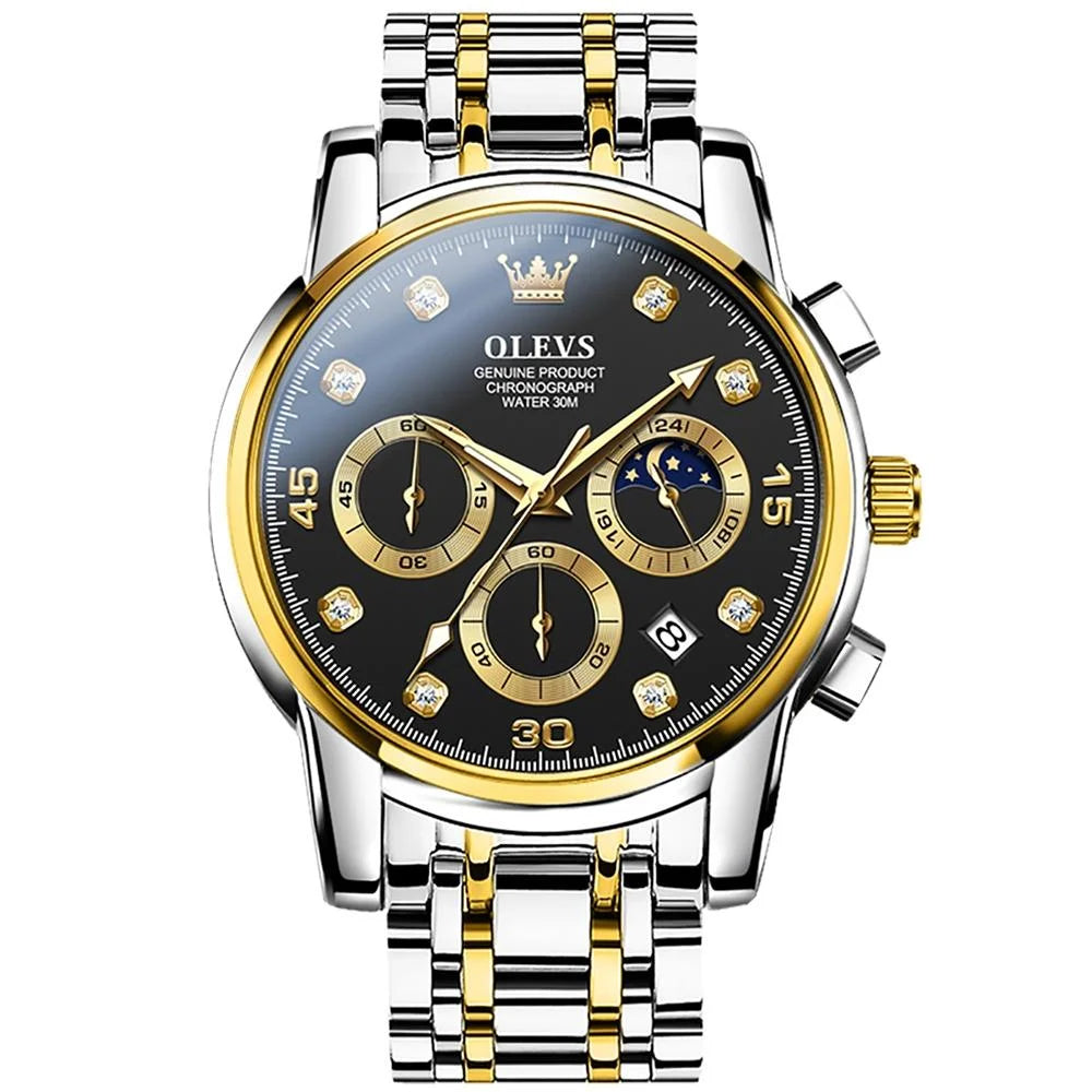 Waterproof Luminous Quartz Watch for Men - Multifunctional