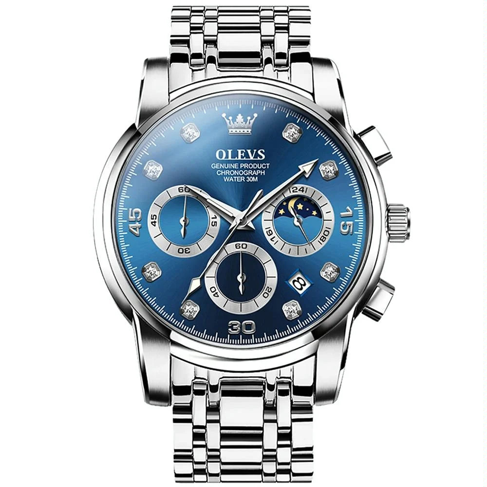 Waterproof Luminous Quartz Watch for Men - Multifunctional