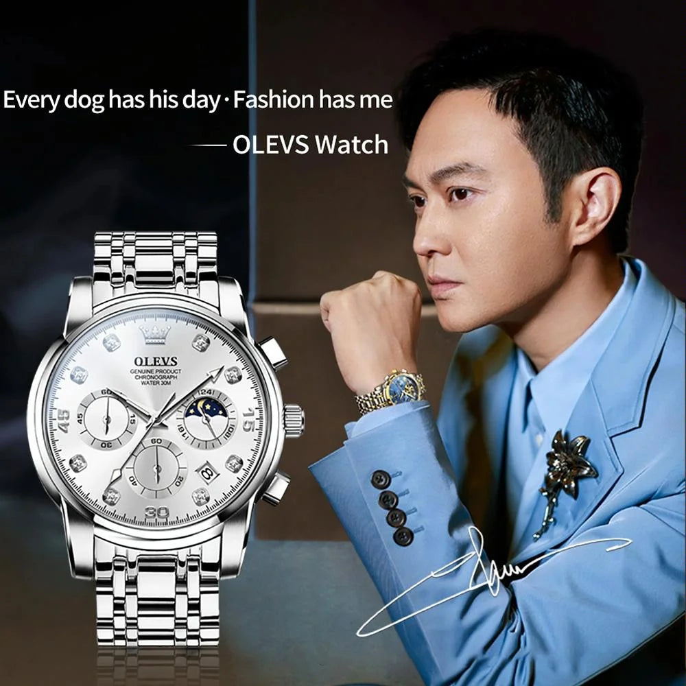Waterproof Luminous Quartz Watch for Men - Multifunctional