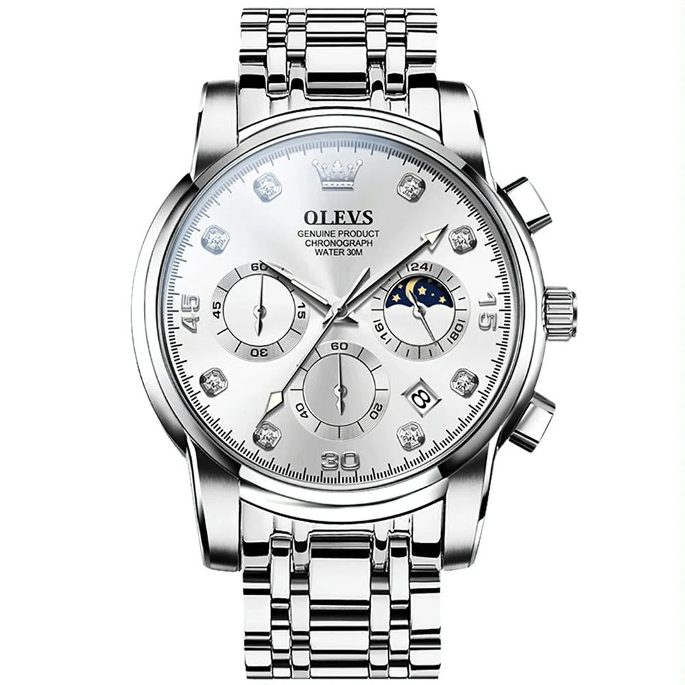 Waterproof Luminous Quartz Watch for Men - Multifunctional