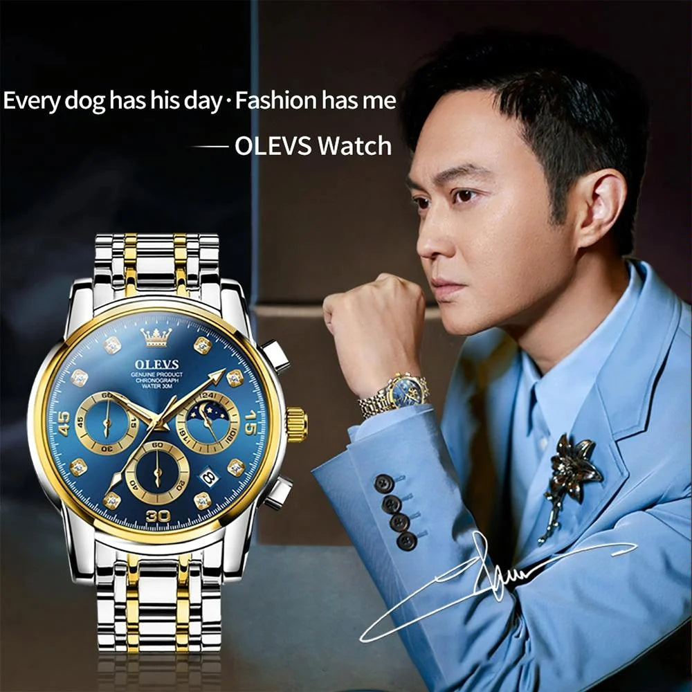 Waterproof Luminous Quartz Watch for Men - Multifunctional