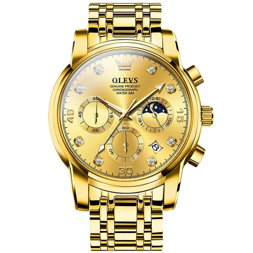 Waterproof Luminous Quartz Watch for Men - Multifunctional