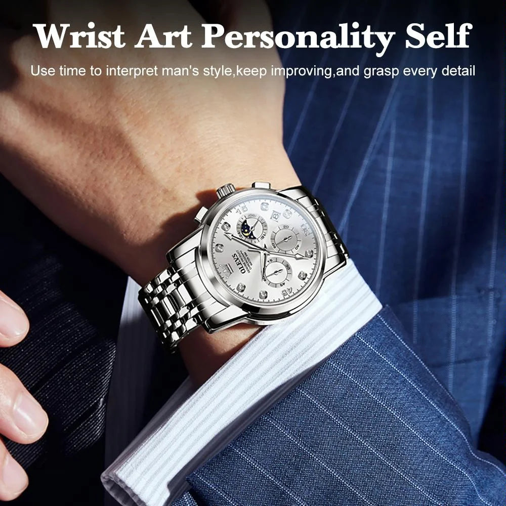 Waterproof Luminous Quartz Watch for Men - Multifunctional