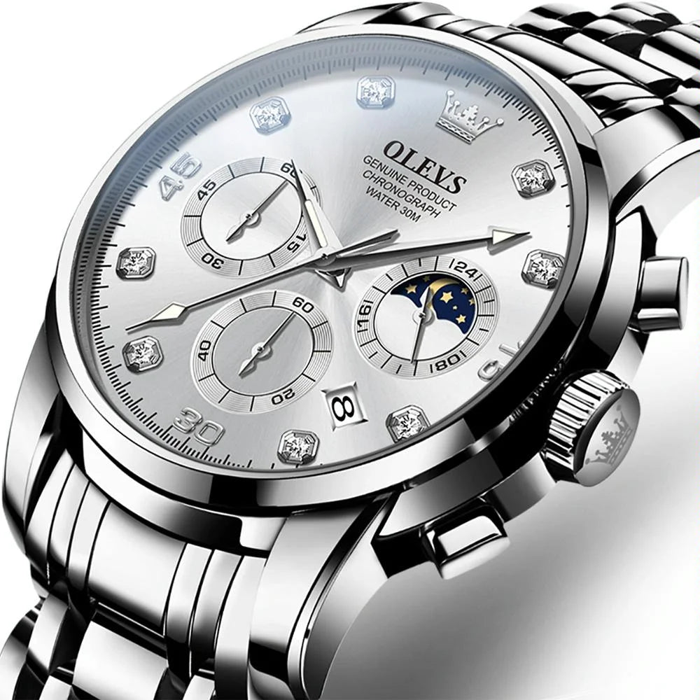 Waterproof Luminous Quartz Watch for Men - Multifunctional