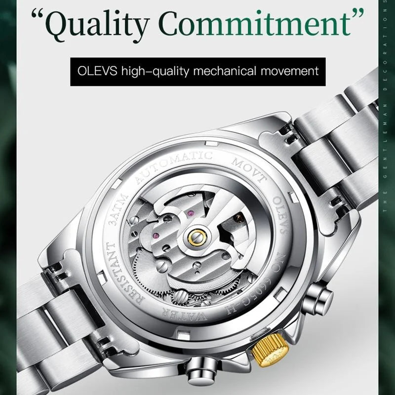 Waterproof Mechanical Watch for Men - Multifunctional
