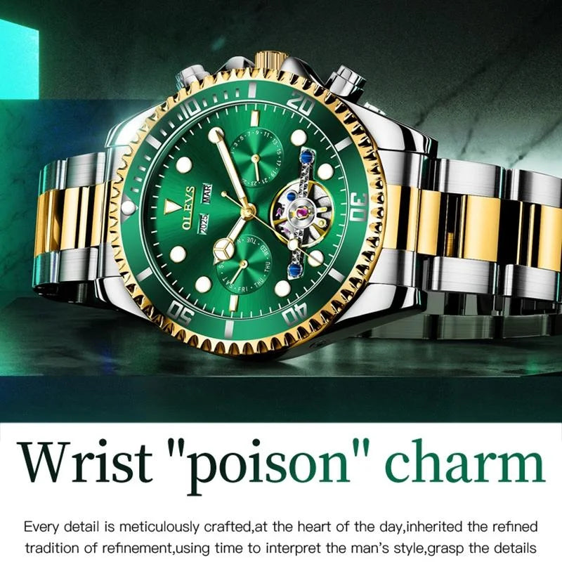 Waterproof Mechanical Watch for Men - Multifunctional