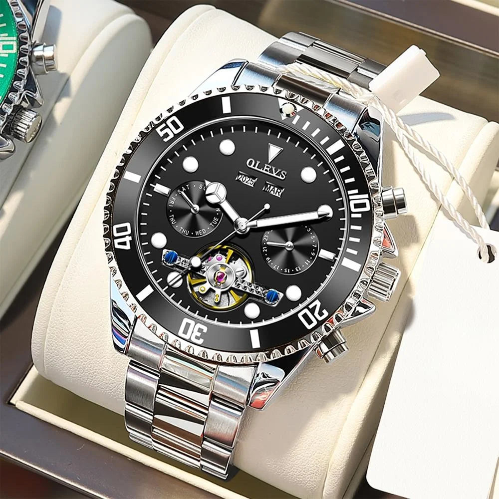 Waterproof Mechanical Watch for Men - Multifunctional