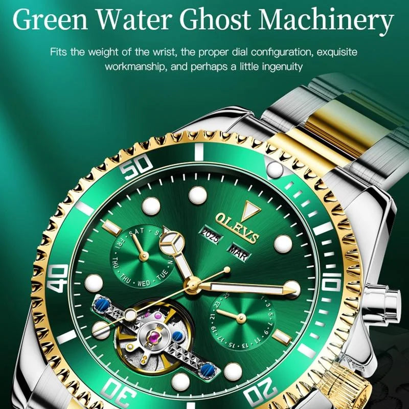 Waterproof Mechanical Watch for Men - Multifunctional