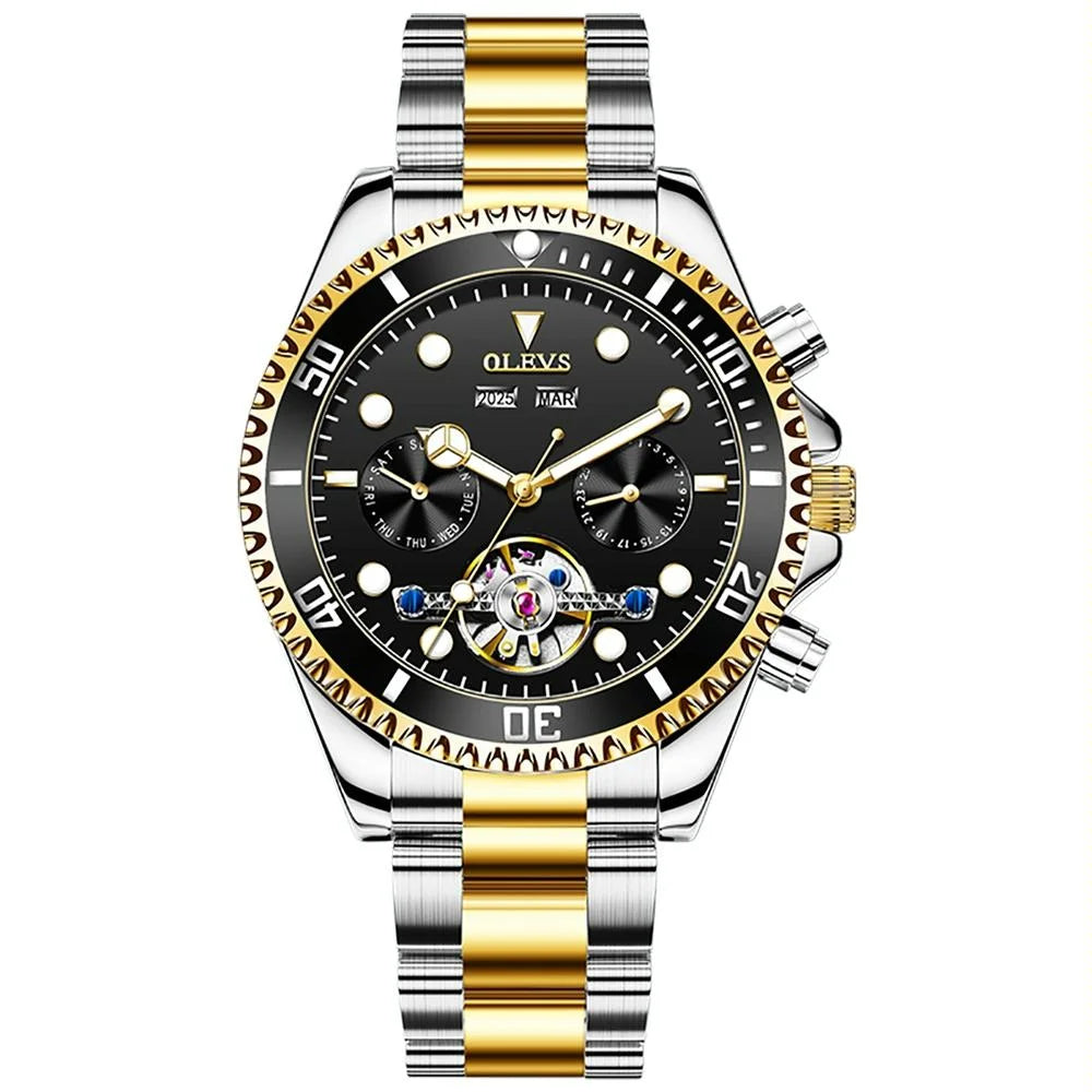 Waterproof Mechanical Watch for Men - Multifunctional