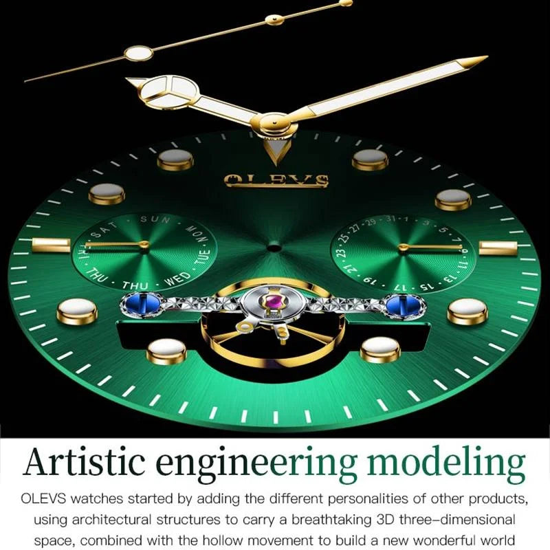 Waterproof Mechanical Watch for Men - Multifunctional