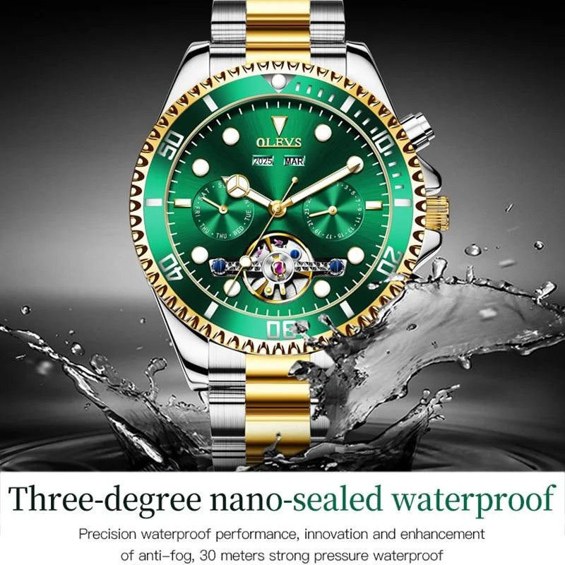 Waterproof Mechanical Watch for Men - Multifunctional