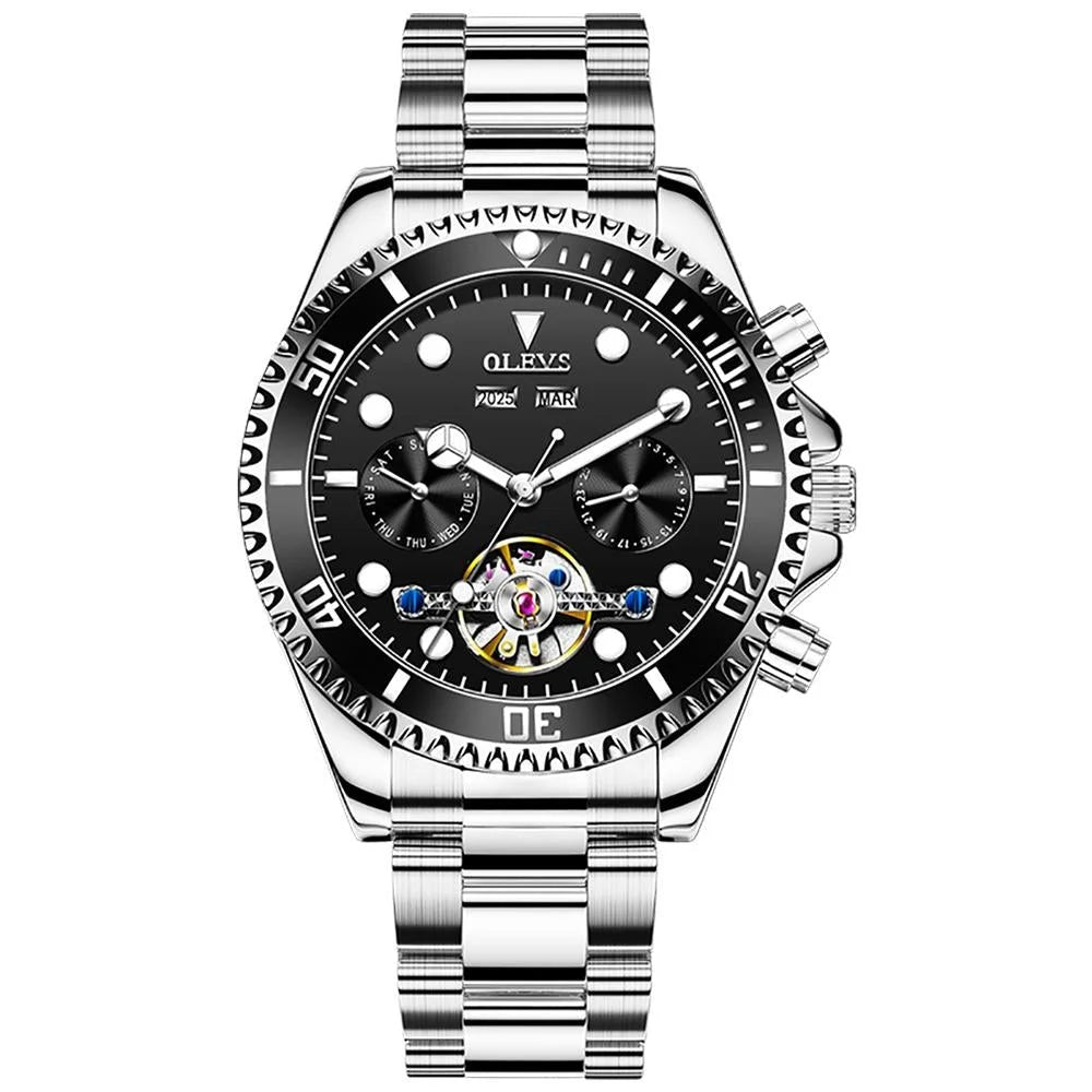 Waterproof Mechanical Watch for Men - Multifunctional