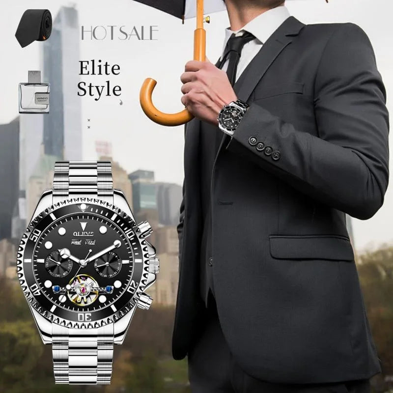Waterproof Mechanical Watch for Men - Multifunctional