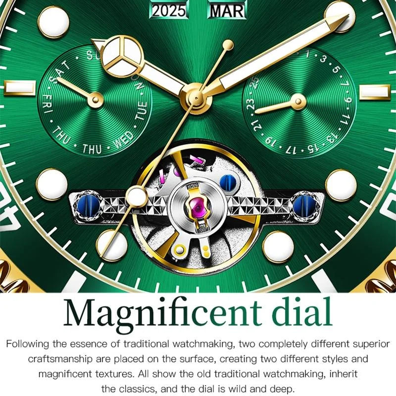 Waterproof Mechanical Watch for Men - Multifunctional