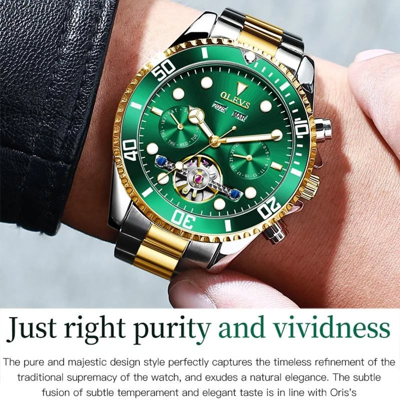 Waterproof Mechanical Watch for Men - Multifunctional
