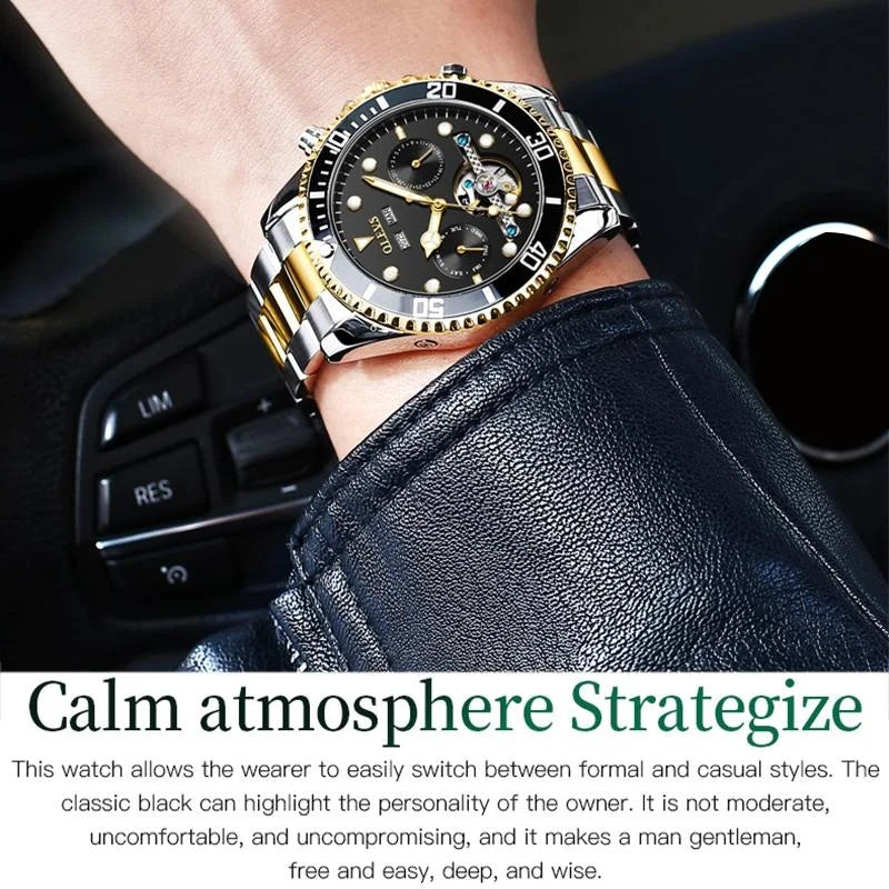Waterproof Mechanical Watch for Men - Multifunctional