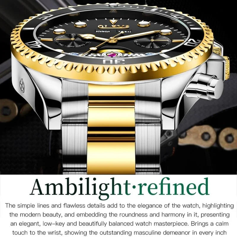 Waterproof Mechanical Watch for Men - Multifunctional